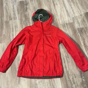 Bright Pink Columbia Rain Coat